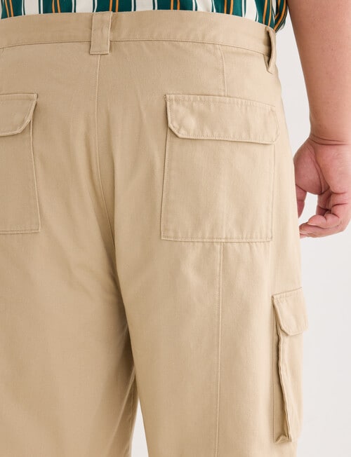 Gasoline King Size Canvas Cargo Short, Tan product photo View 05 L