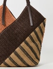 Zest Colourblock Straw Tote Bag, Multi product photo View 02 S