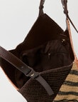 Zest Colourblock Straw Tote Bag, Multi product photo View 06 S
