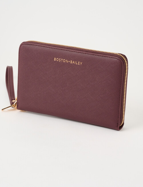 Boston + Bailey Travel Wallet, Burgundy product photo View 03 L