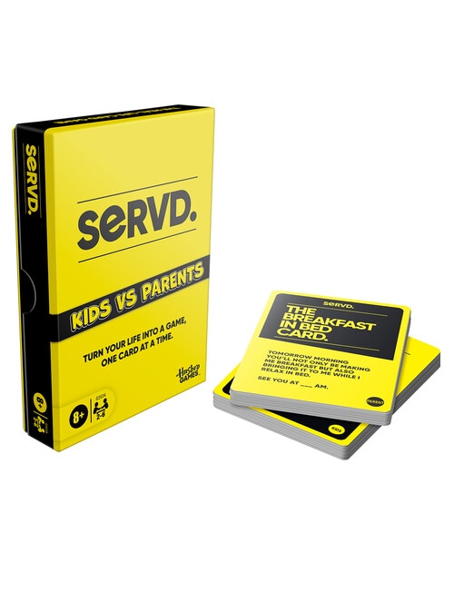 Hasbro Games SERVD Kids vs Parents Edition Family Card Game product photo