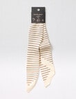 Boston + Bailey Silk Square Scarf, 65 x 65cm, Ivory Stripes product photo