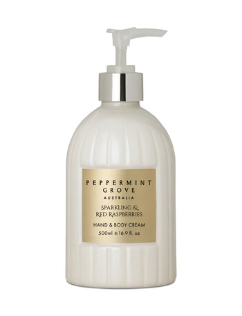Hand Red Rturn Peppermint Grove Hand & Body Cream, Sparkling & Red Raspberries, 500ml ...