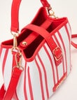 Boston + Bailey Stripe Printed Bucket Bag, Coral & White product photo View 05 S