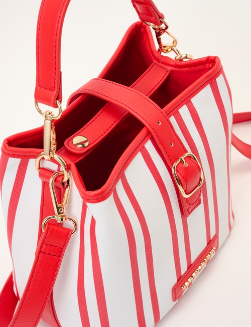 Boston + Bailey Stripe Printed Bucket Bag, Coral & White product photo View 05 L