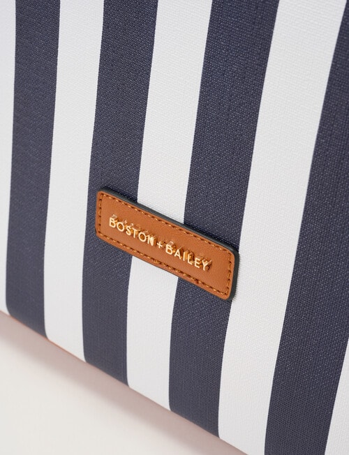 Boston + Bailey Stripe Printed Tote Bag, Navy & White product photo View 05 L