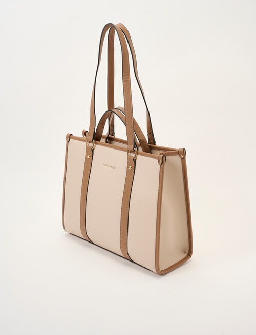 Boston + Bailey Contrast Trim Tote Bag, Bone & Mocha product photo View 03 L