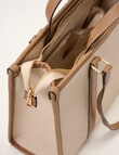 Boston + Bailey Contrast Trim Tote Bag, Bone & Mocha product photo View 06 S