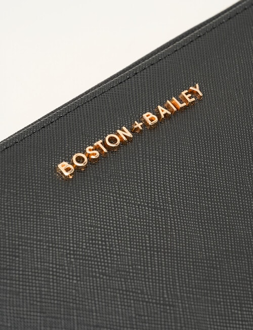 Boston + Bailey Large Zip Around Wallet, Black product photo View 04 L