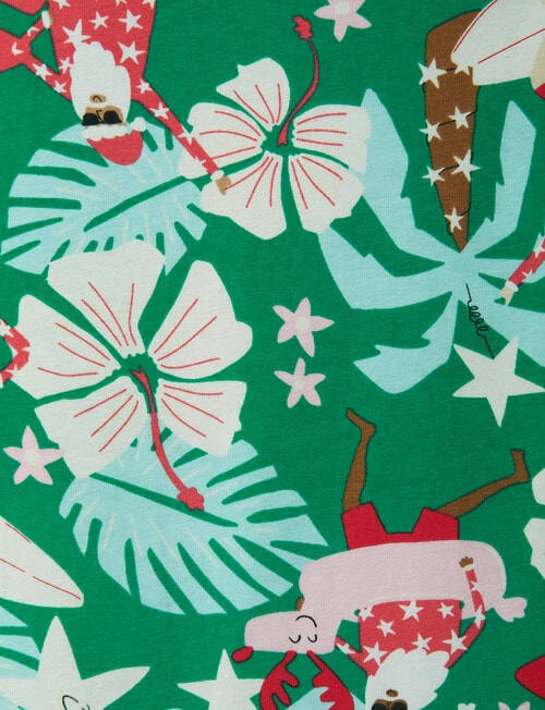 Bonds Christmas Short Zippy, Santa Green product photo View 04 L