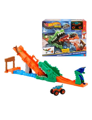 Hot Wheels Monster Trucks Crocodile Crash Challenge Playset product photo