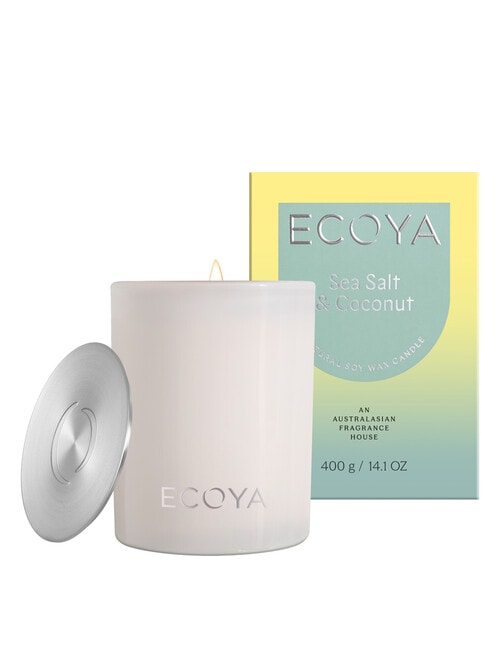 Ecoya Sea Salt & Coconut Madison Candle, 400g product photo