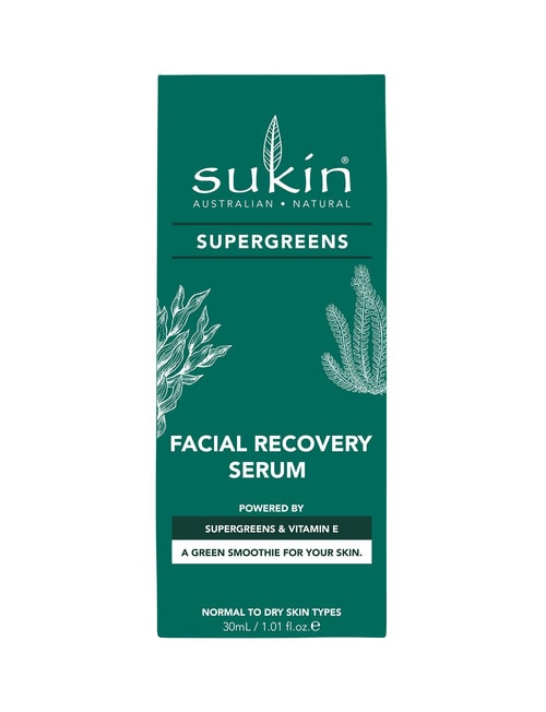 Sukin Supergreens Recovery Serum, 30ml product photo