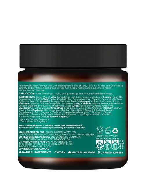 Sukin Supergreens Skin Reset Night Cream, 120ml product photo View 02 L