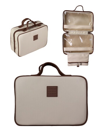 Tender Love + Carry Hanging Washbag, Oat & Tan product photo