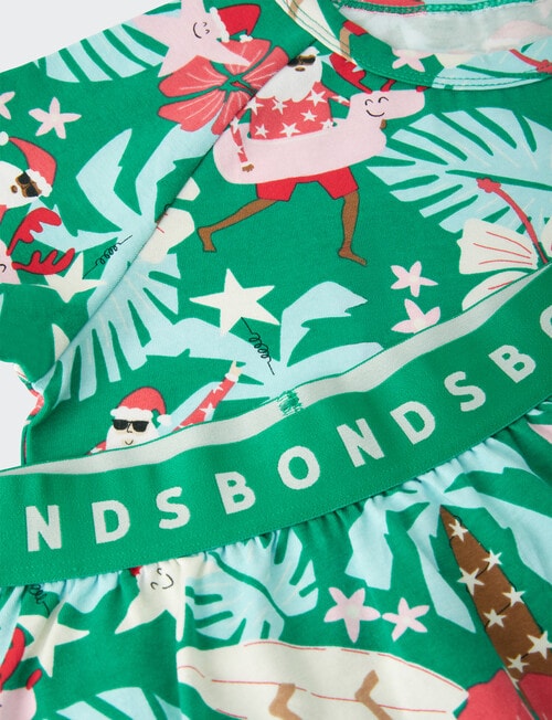Bonds Christmas PJ Set, Surfing Santa, 2-14 product photo View 03 L