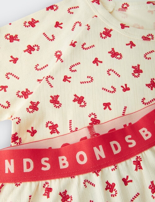 Bonds Christmas Pointelle PJ Set, Sweet & Sparkly, 2-14 product photo View 03 L