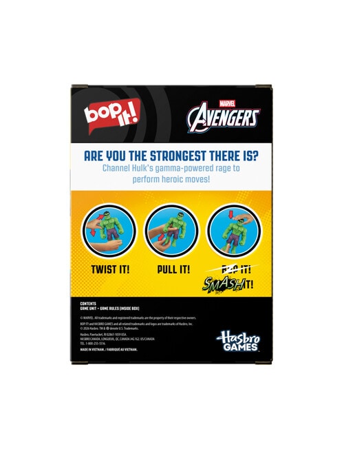 Hasbro Games Bop It! Marvel Avengers Hulk Edition Game product photo View 03 L
