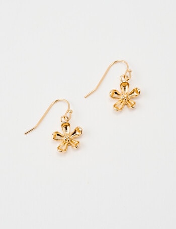 Earsense Flower Earrings 12mm, Gold Tone product photo
