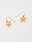 Earsense Flower Earrings 12mm, Gold Tone product photo View 02 S