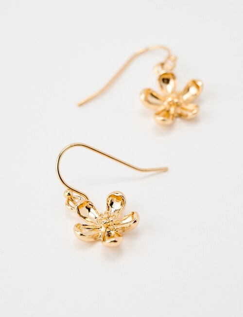 Earsense Flower Earrings 12mm, Gold Tone product photo View 03 L