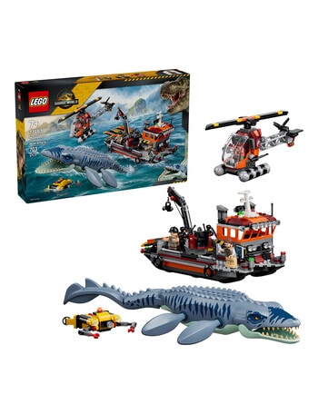 LEGO Jurassic World Mosasaurus Dinosaur Boat Attack, 77983 product photo
