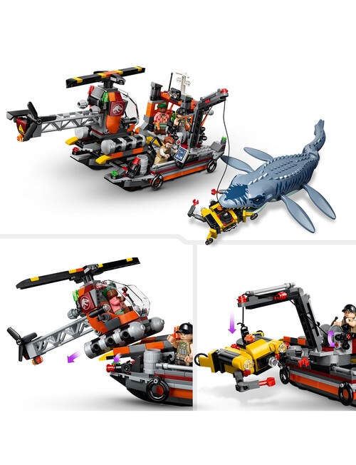 LEGO Jurassic World Mosasaurus Dinosaur Boat Attack, 77983 product photo View 05 L