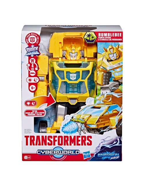 Transformers CYBERWORLD Bumblebee Power Spark Energon Surge Electronic Action Figure product photo View 03 L
