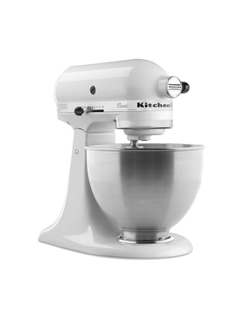 KitchenAid Classic Stand Mixer, 5KSM45AWH, White product photo View 03 L