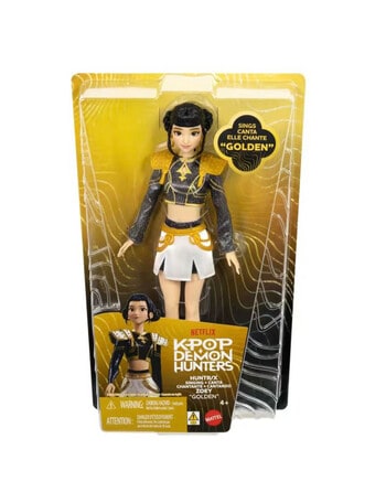 KPop Demon Hunters HUNTR/X Zoey "Golden" Singing Doll in Removable Outfit & 5 Posable Joints product photo