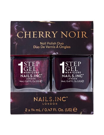 Nails Inc Topless Duo Cherry Noir, Scarlett Red Burgundy & Billie Classic Burgundy, 2 x 14ml product photo