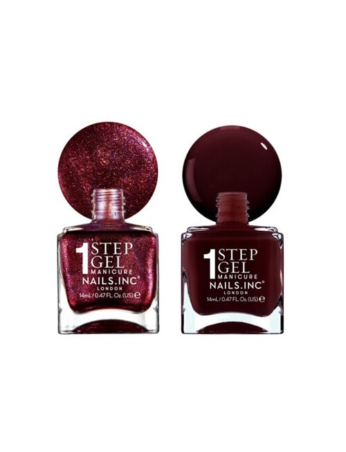 Nails Inc Topless Duo Cherry Noir, Scarlett Red Burgundy & Billie Classic Burgundy, 2 x 14ml product photo View 02 L