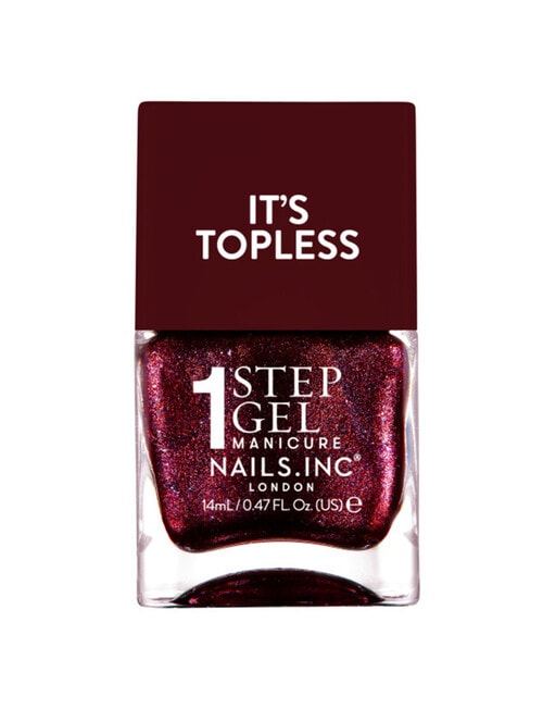 Nails Inc Topless Duo Cherry Noir, Scarlett Red Burgundy & Billie Classic Burgundy, 2 x 14ml product photo View 05 L