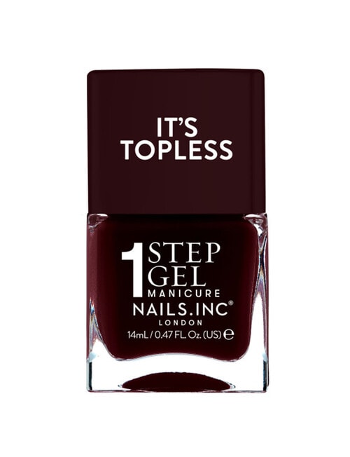 Nails Inc Topless Duo Cherry Noir, Scarlett Red Burgundy & Billie Classic Burgundy, 2 x 14ml product photo View 08 L