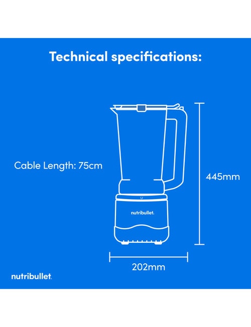 NutriBullet Power Core Blender Combo, NBF07202AK, Black product photo View 03 L
