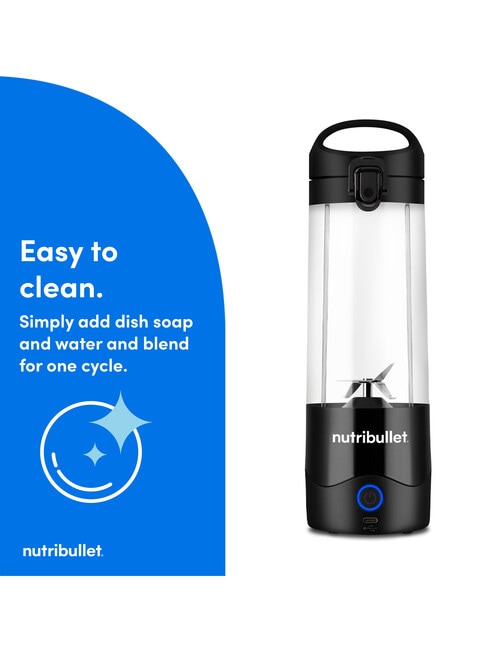 NutriBullet Portable Blender, NB07400K, Black product photo View 08 L
