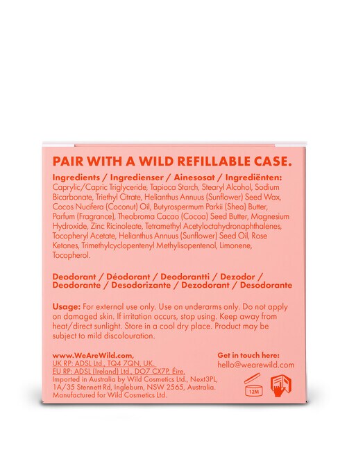 Wild Deodorant Refill, Honey & Cactus Flower product photo View 29 L