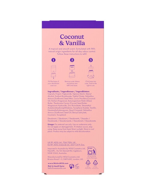 Wild Deodorant Stick Starter Case, Coconut & Vanilla product photo View 29 L