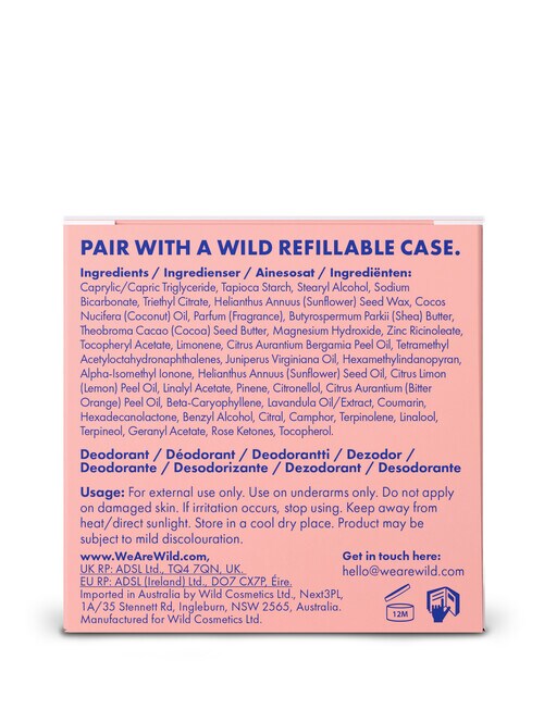 Wild Deodorant Refill, Fresh Cotton & Sea Salt product photo View 29 L