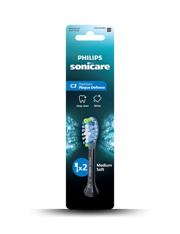 Philips Sonicare C3 Plaque Defense Brush Heads, 2-Pack, Black product photo