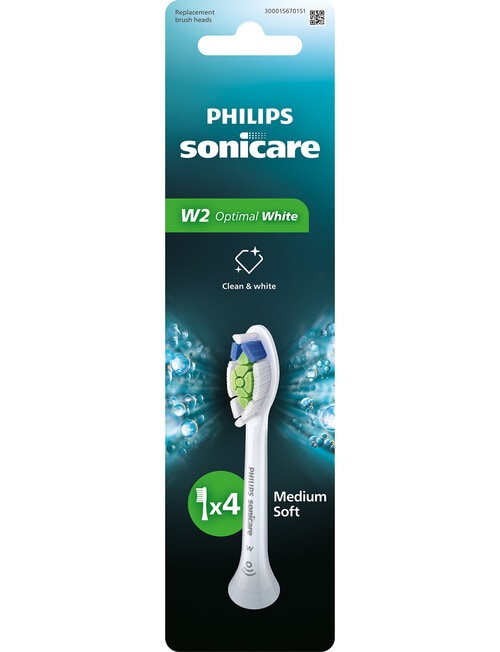 Philips Sonicare W2 Optimal White Brush Heads, 4-Pack, White product photo