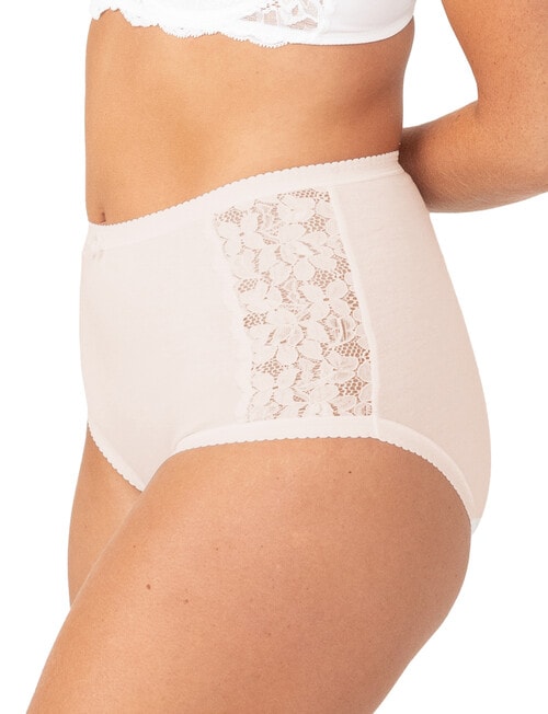 Triumph Cotton and Lace Full Brief, Beige product photo View 03 L