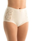 Triumph Cotton and Lace Full Brief, Beige product photo