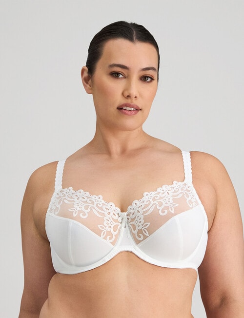 Fayreform Coral Underwire Bra, White, C-G product photo