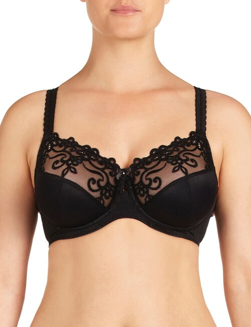 Fayreform Coral Underwire Bra, Black, C-G product photo