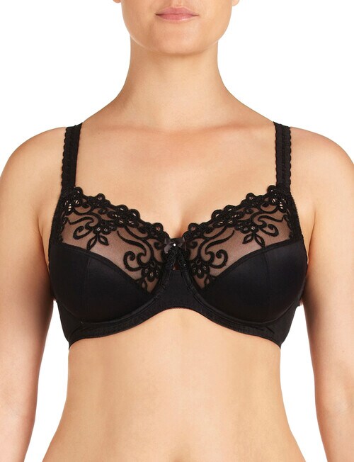 Fayreform Coral Underwire Bra, Black, C-G product photo