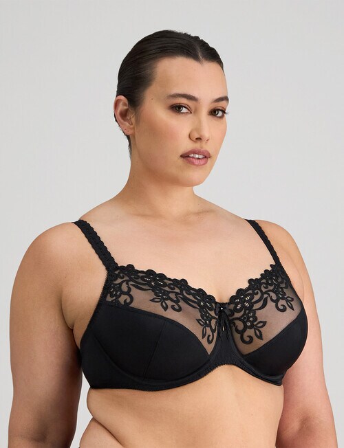 Fayreform Coral Underwire Bra, Black, C-G product photo View 04 L