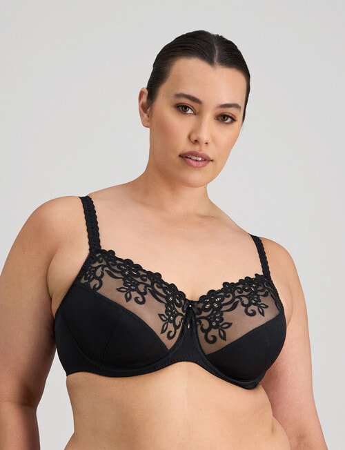 Fayreform Coral Underwire Bra, Black, C-G product photo