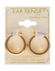 Earsense Concave Hoop Earrings, Gold Tone product photo