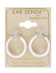 Earsense Concave Hoop Earrings, Silver Tone product photo